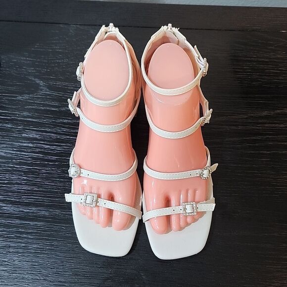 BRAND NEW STEVE MADDEN GIRL'S BONE JTARLY HEELS SANDAL G1 - Picture 2 of 16